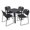 Kee Kee Square Table & Chair Set, Wood, Metal, Polypropylene Top TB3030GYBPBK44BK - alternate 1